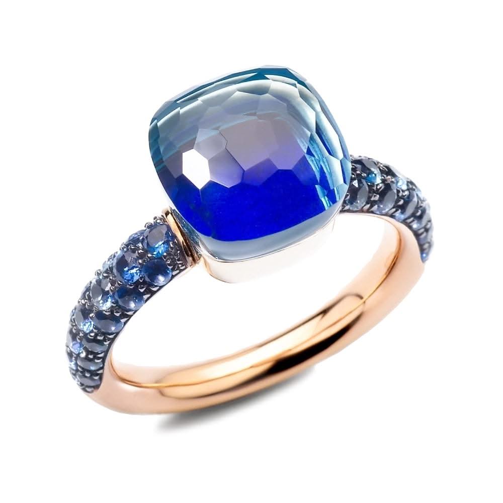 POMELLATO Nudo Classic London Blue Topaz & Lapis Ring