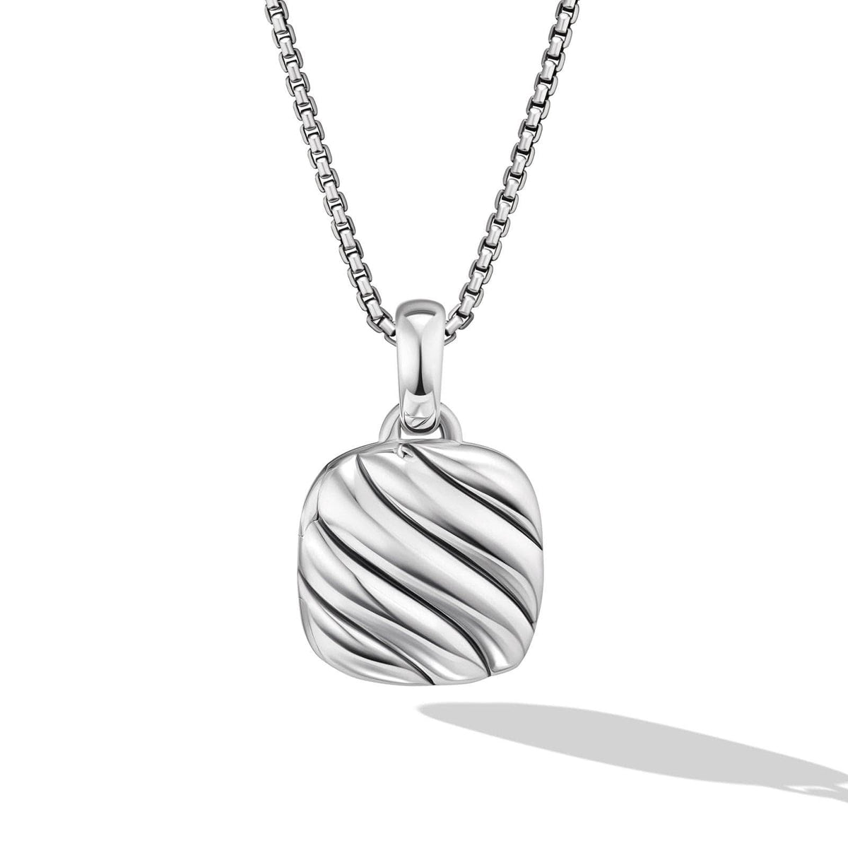 DAVID YURMAN Sculpted Cable Square Locket in Sterling Silver, 22.5mm