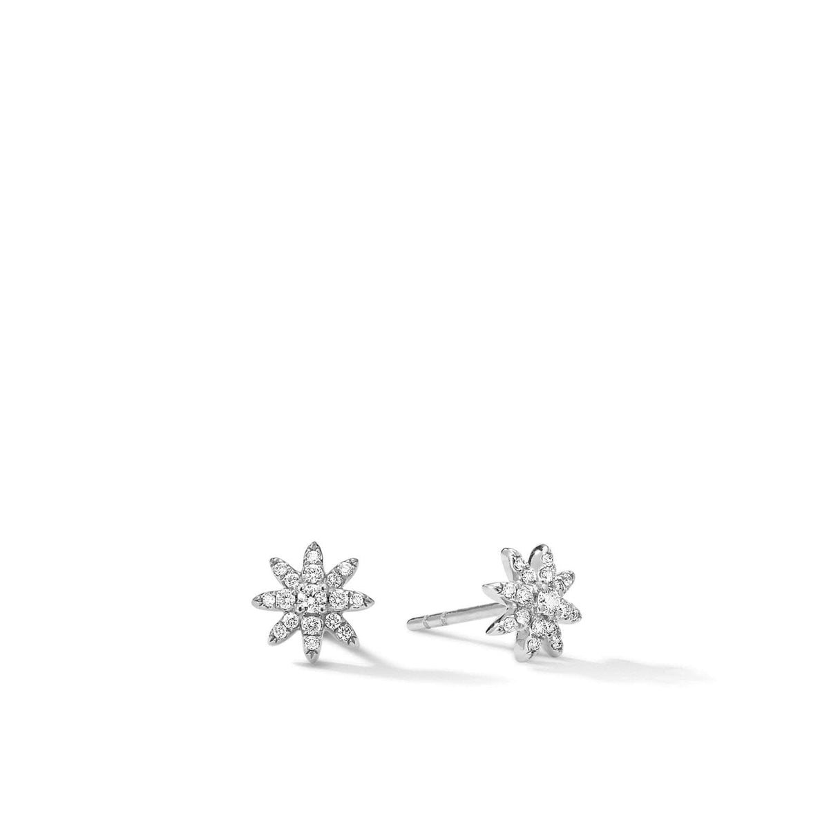 DAVID YURMAN Petite Starburst Stud Earrings in 18K White Gold with Diamonds, 7.5mm