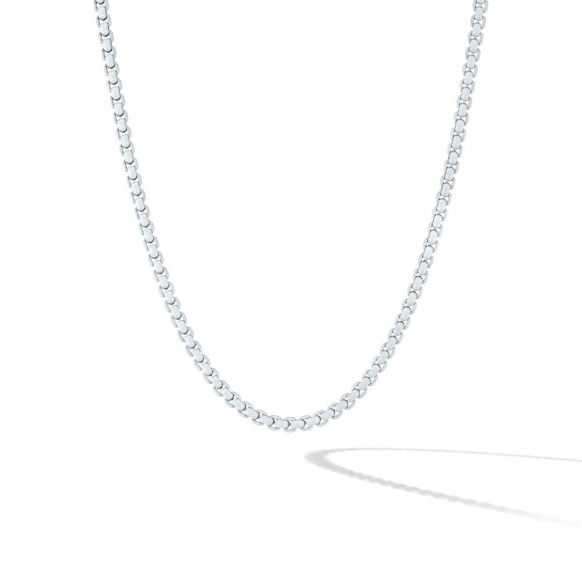 DAVID YURMAN DY Bel Aire Color Box Chain Necklace in White Acrylic with 14K Yellow Gold, 2.7mm
