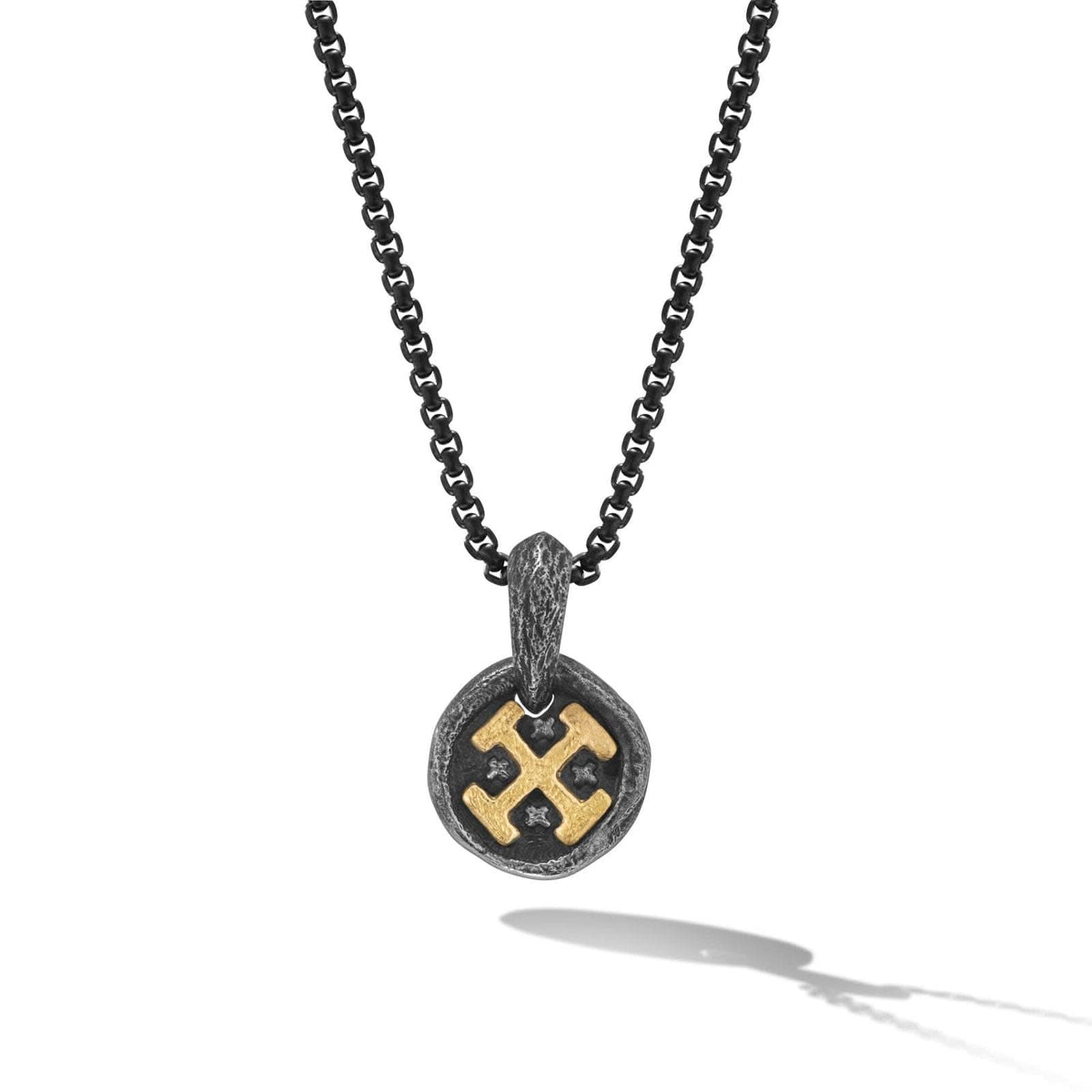 DAVID YURMAN Shipwreck Coin Amulet in Sterling Silver with 18K Yellow Gold, 17mm