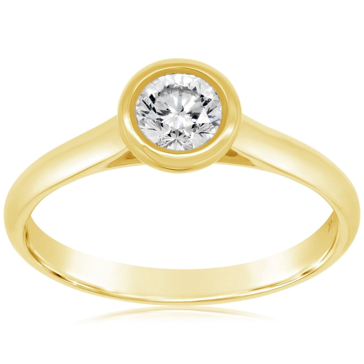 Complete 1/2 Carat Diamond Bezel Engagement Ring