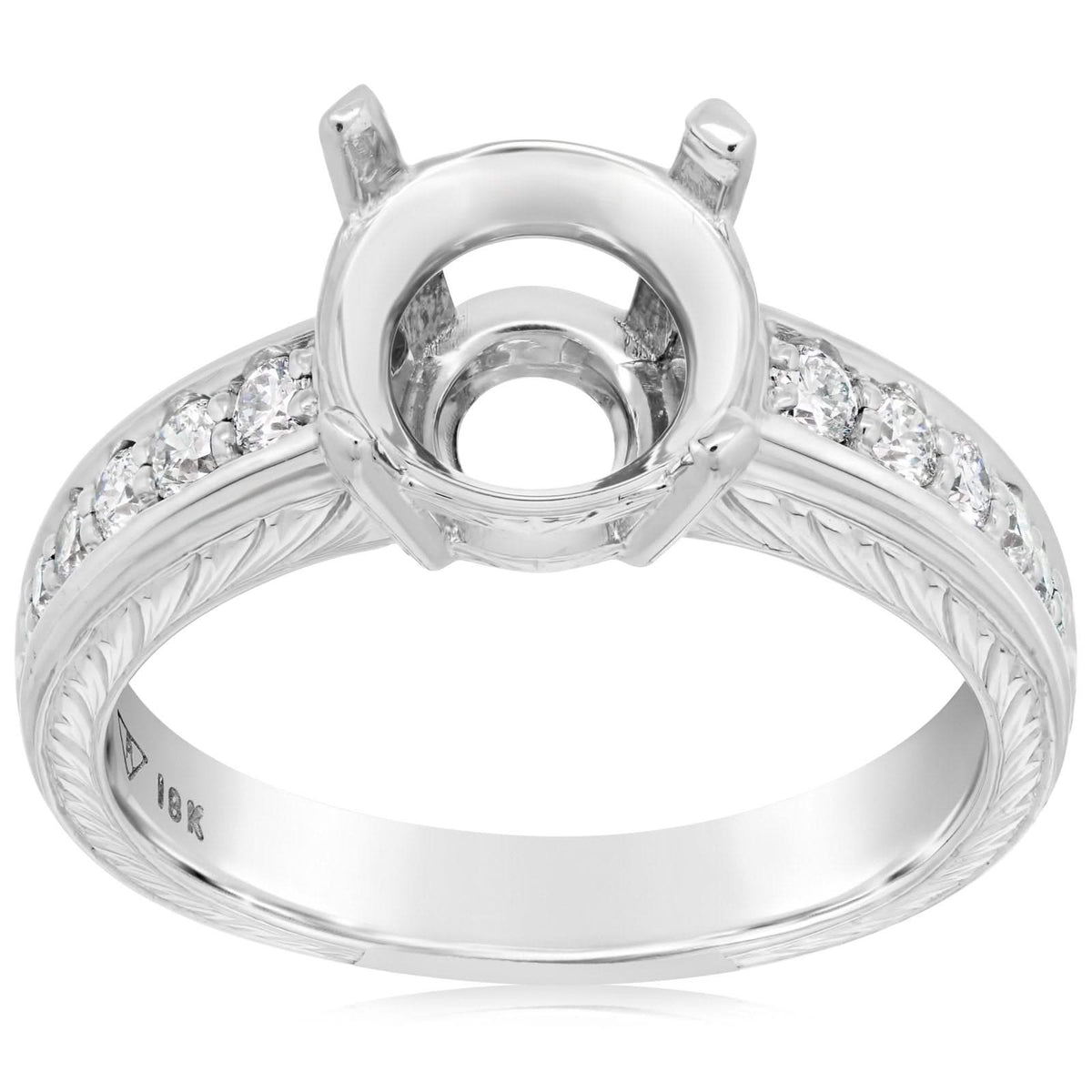 Estate Platinum Diamond Semi-Mount