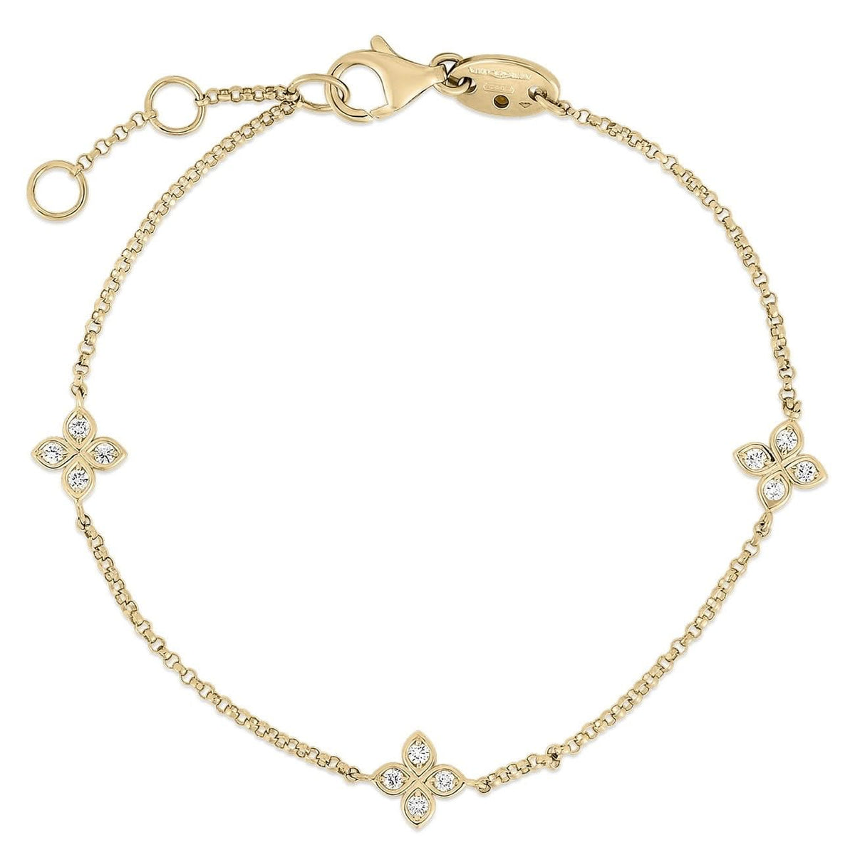ROBERTO COIN Love By the Inch 3 Station Flower Bracelet