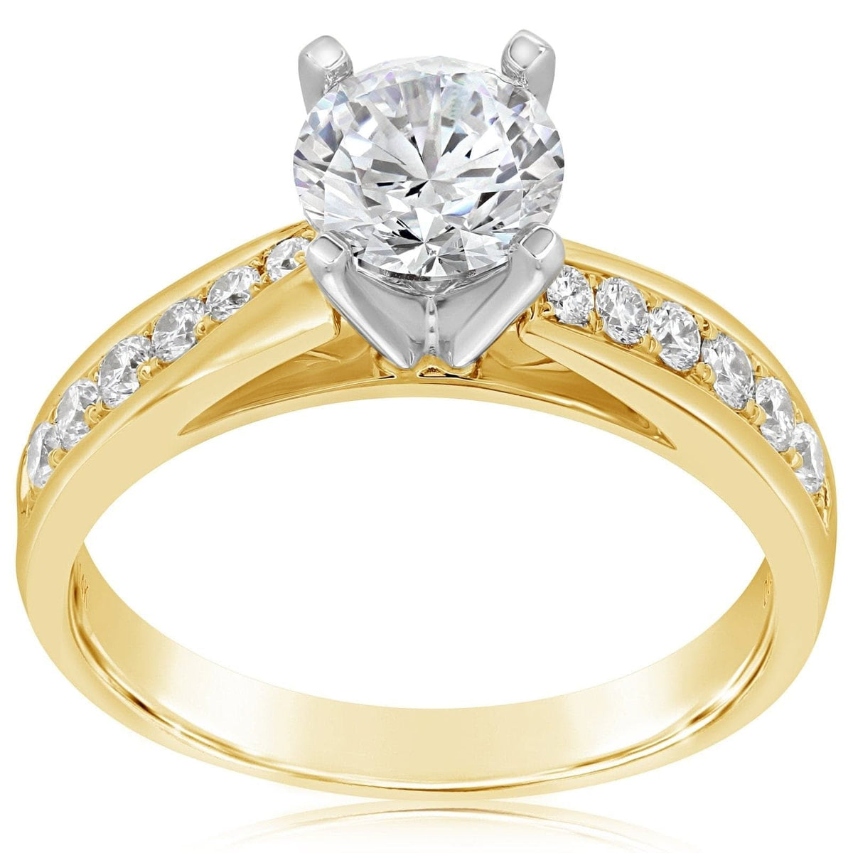 Two Tone Diamond Engagement Ring Setting