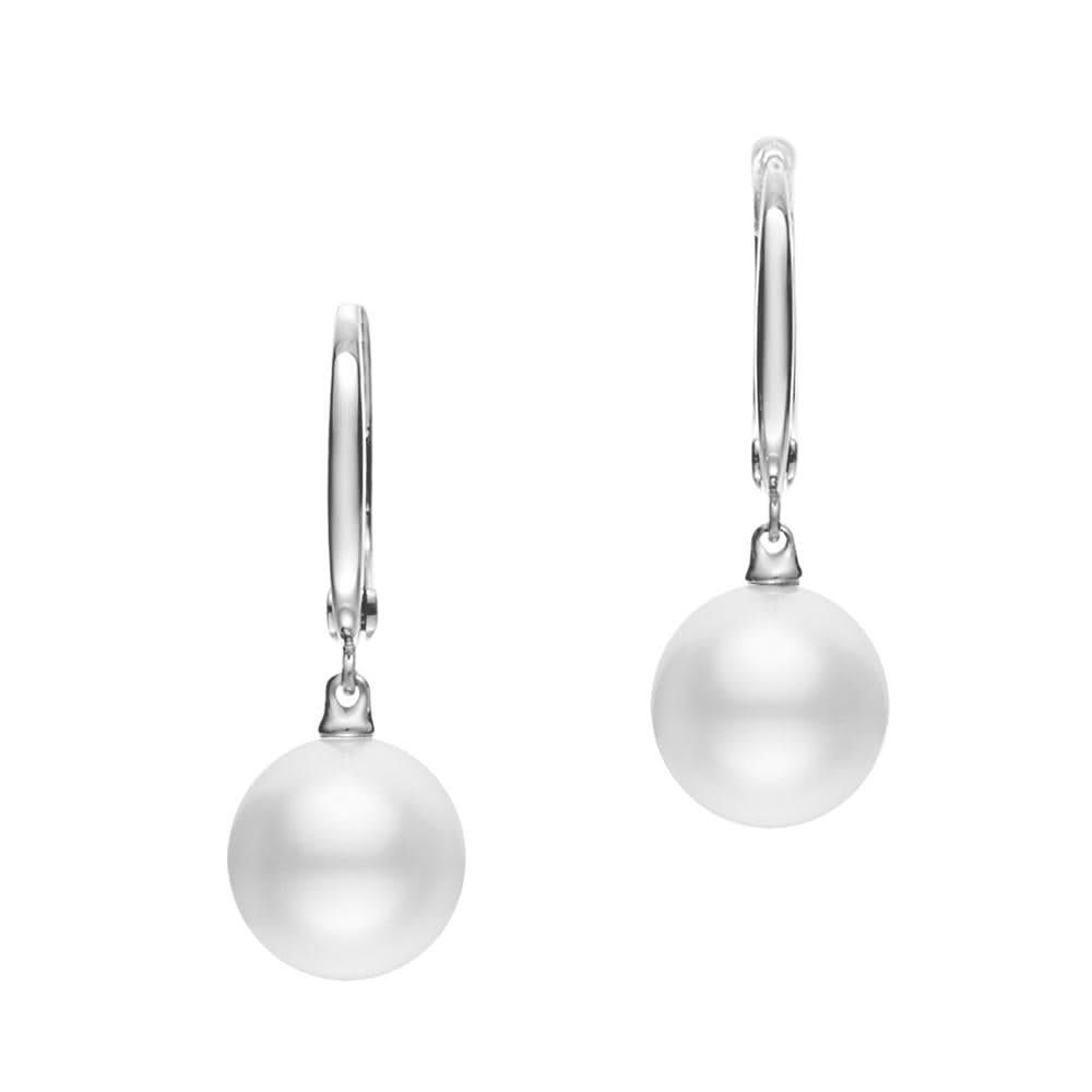 MIKIMOTO White South Sea Pearl Dangle Earrings