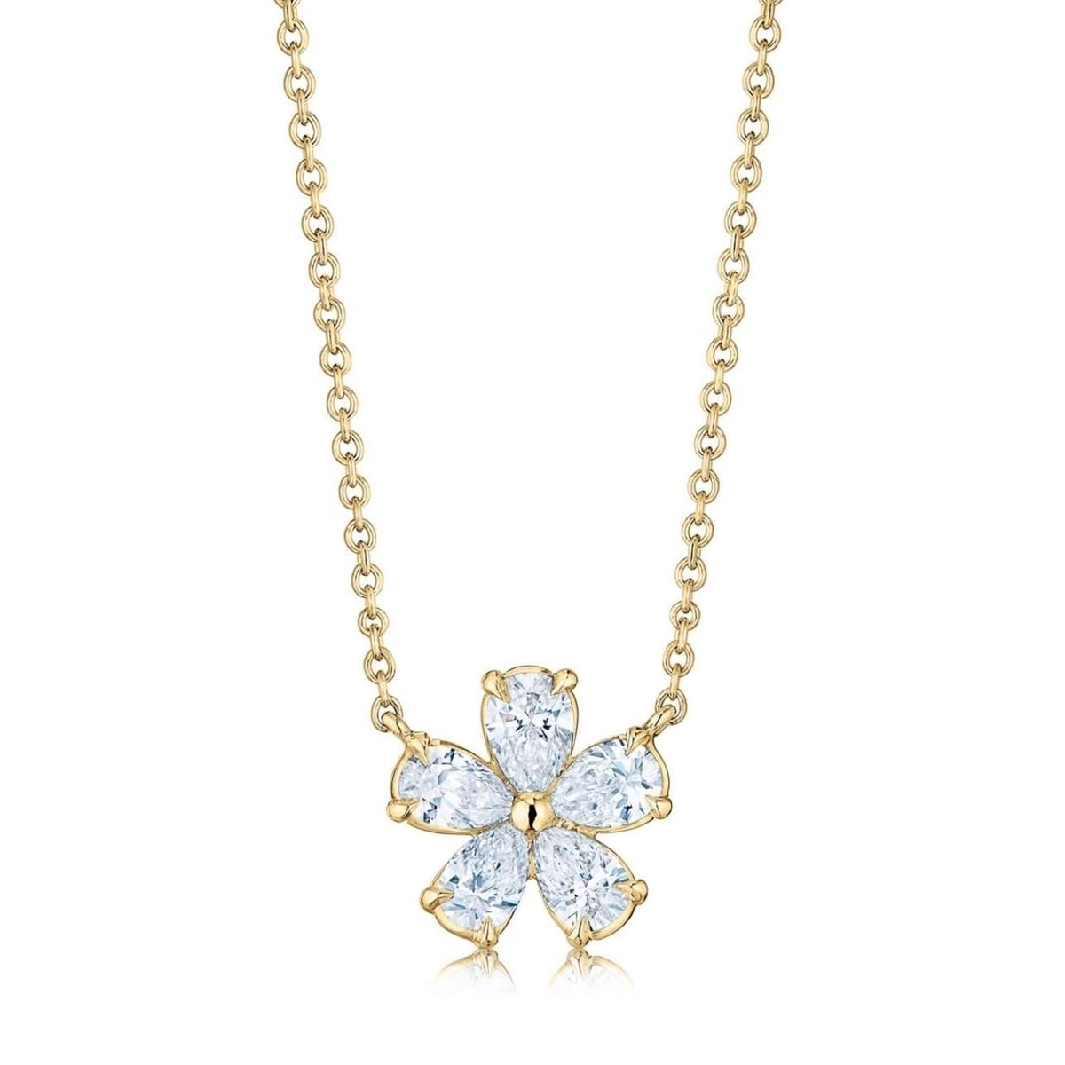KWIAT Flower Cluster Diamond Pendant Necklace
