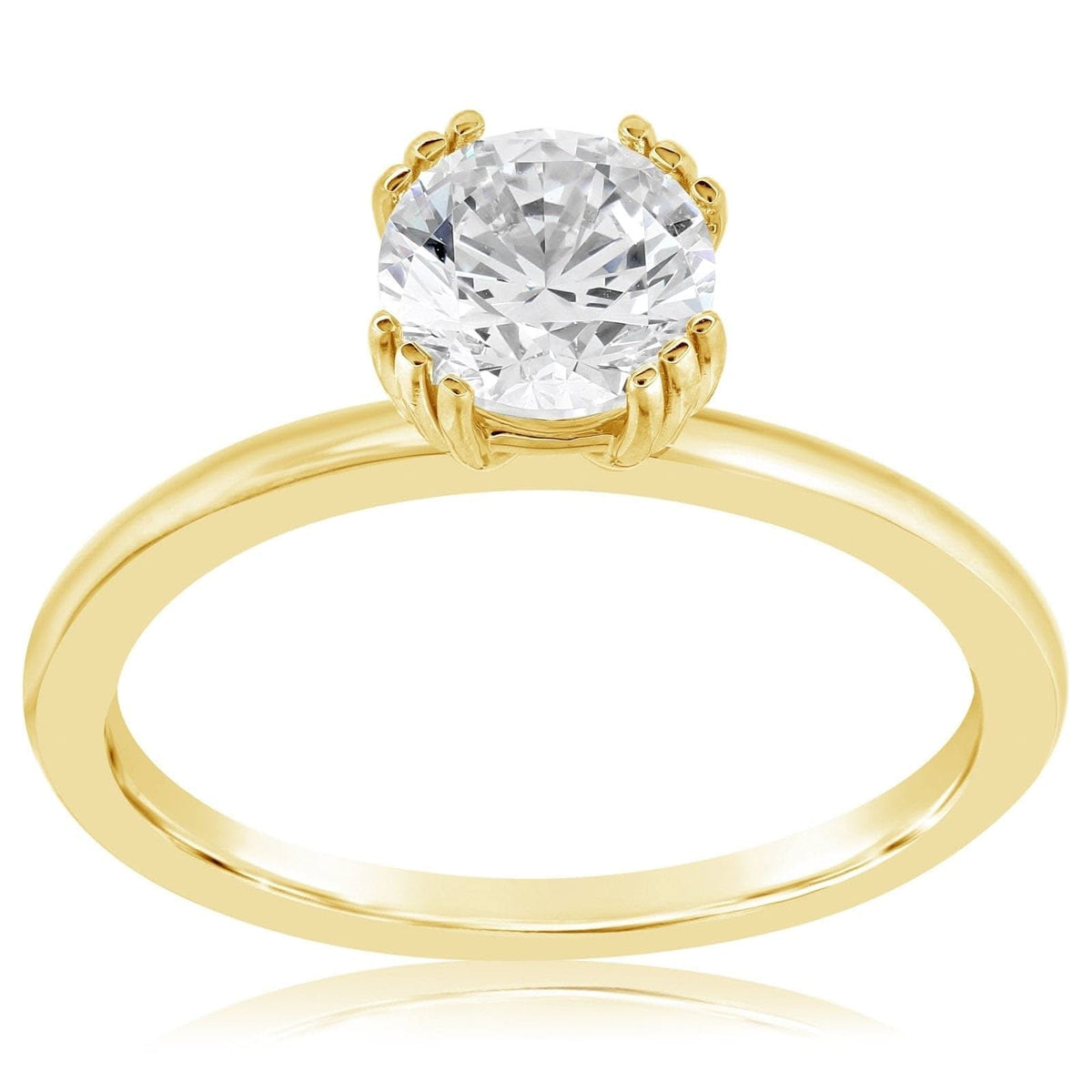 Fancy Prong Solitaire Engagement Ring Setting