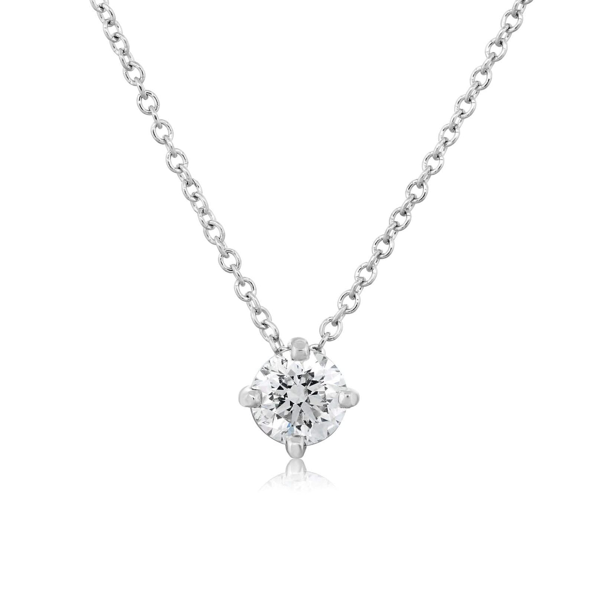 1/2 Carat Diamond Solitaire Pendant Necklace