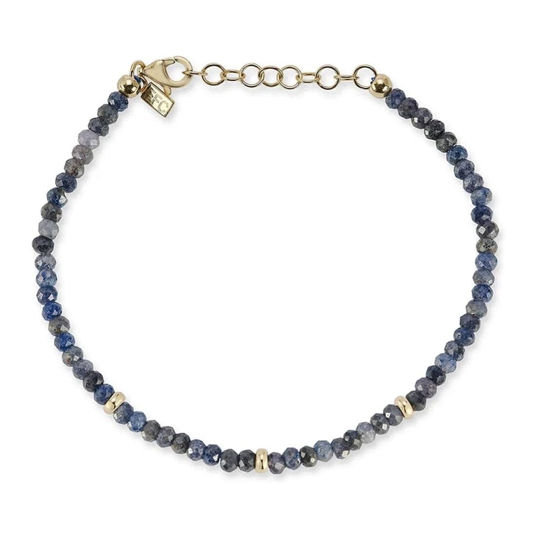 EF COLLECTION Blue Sapphire Birthstone Bead Bracelet