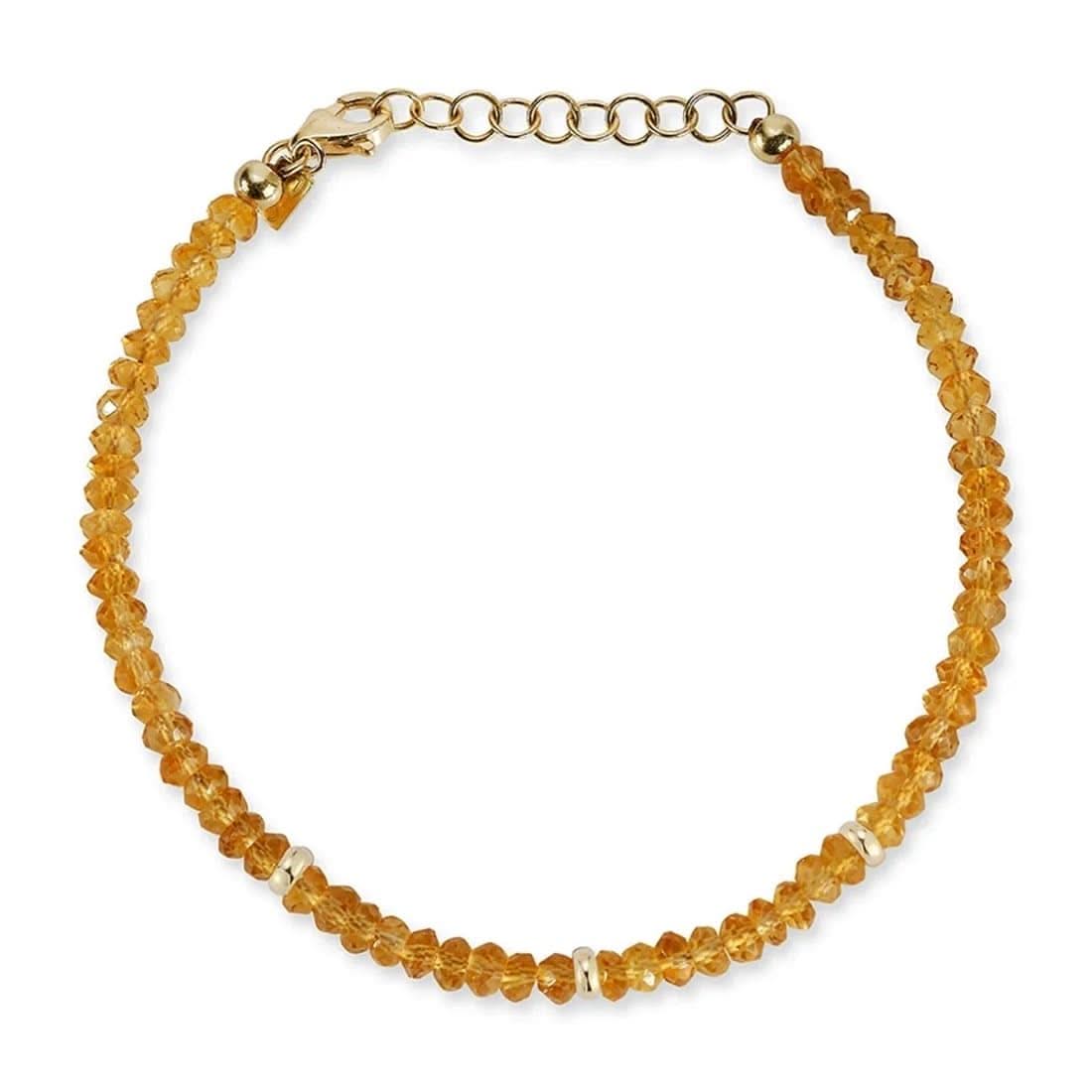 EF COLLECTION Citrine Birthstone Bead Bracelet
