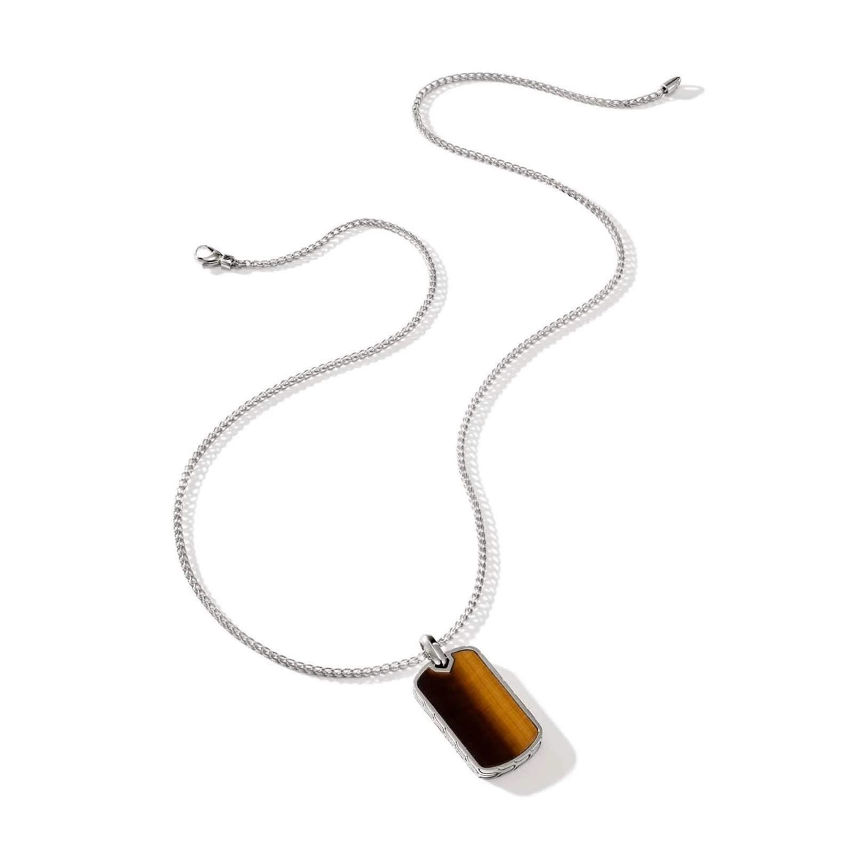 JOHN HARDY Tiger Eye ID Surf Chain Necklace