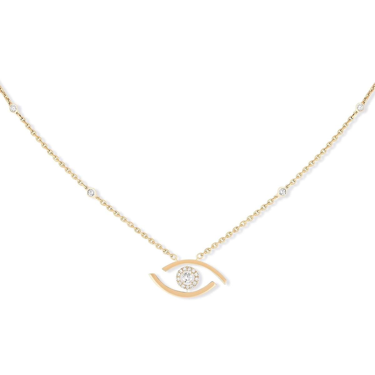 MESSIKA Lucky Eye Yellow Gold Diamond Necklace