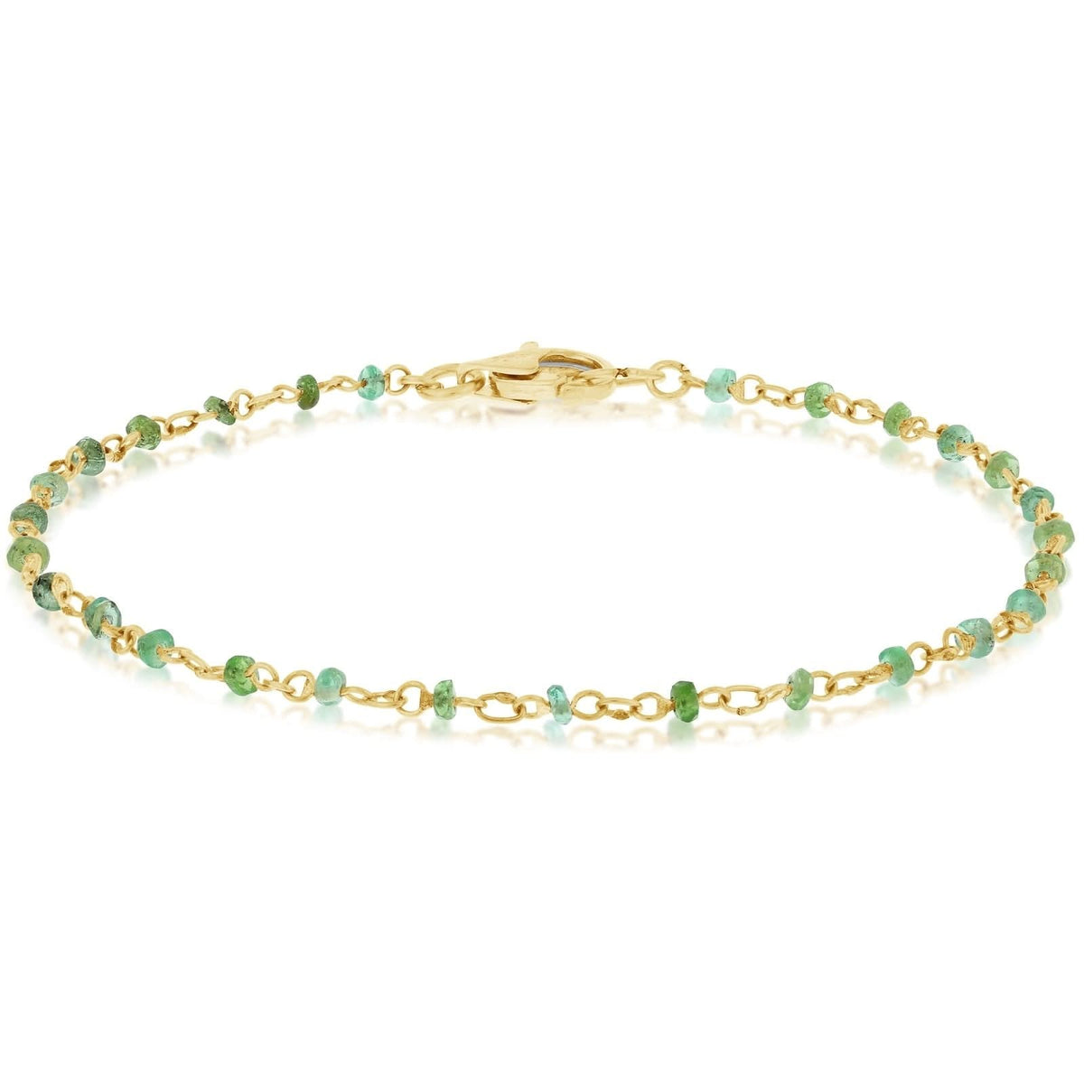 Emerald Station Bead Bracelet