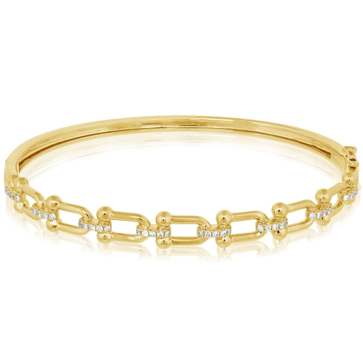 Diamond Accent Fancy Link Fashion Bracelet