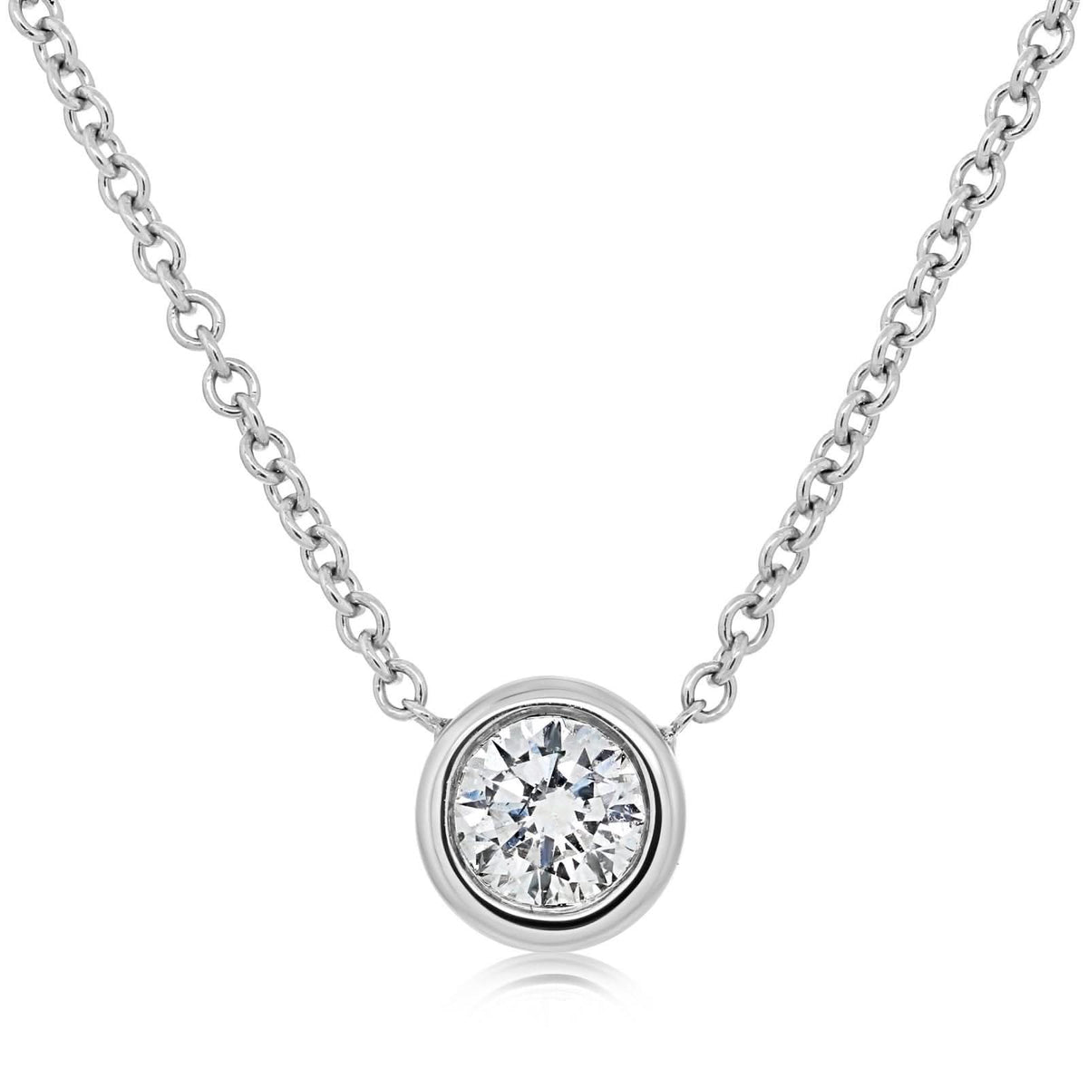1/4 Carat Diamond Bezel Set Pendant