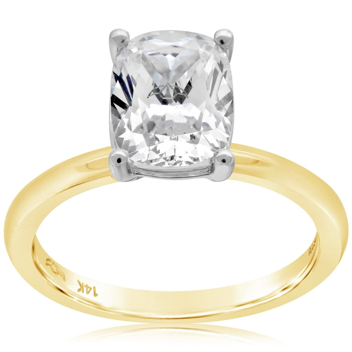 Solitaire 3.00 Carat Cushion Cut Engagement Ring Setting