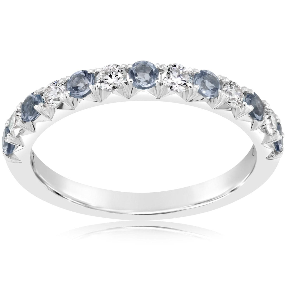 Aquamarine & Diamond Band