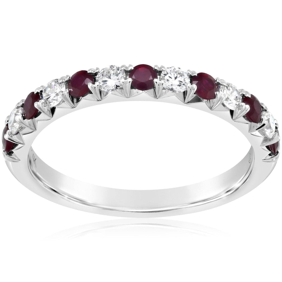 Alternating Ruby & Diamond Band