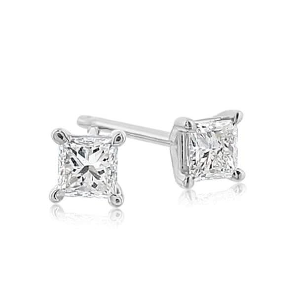 1/3 Carat Diamond Princess Cut Studs