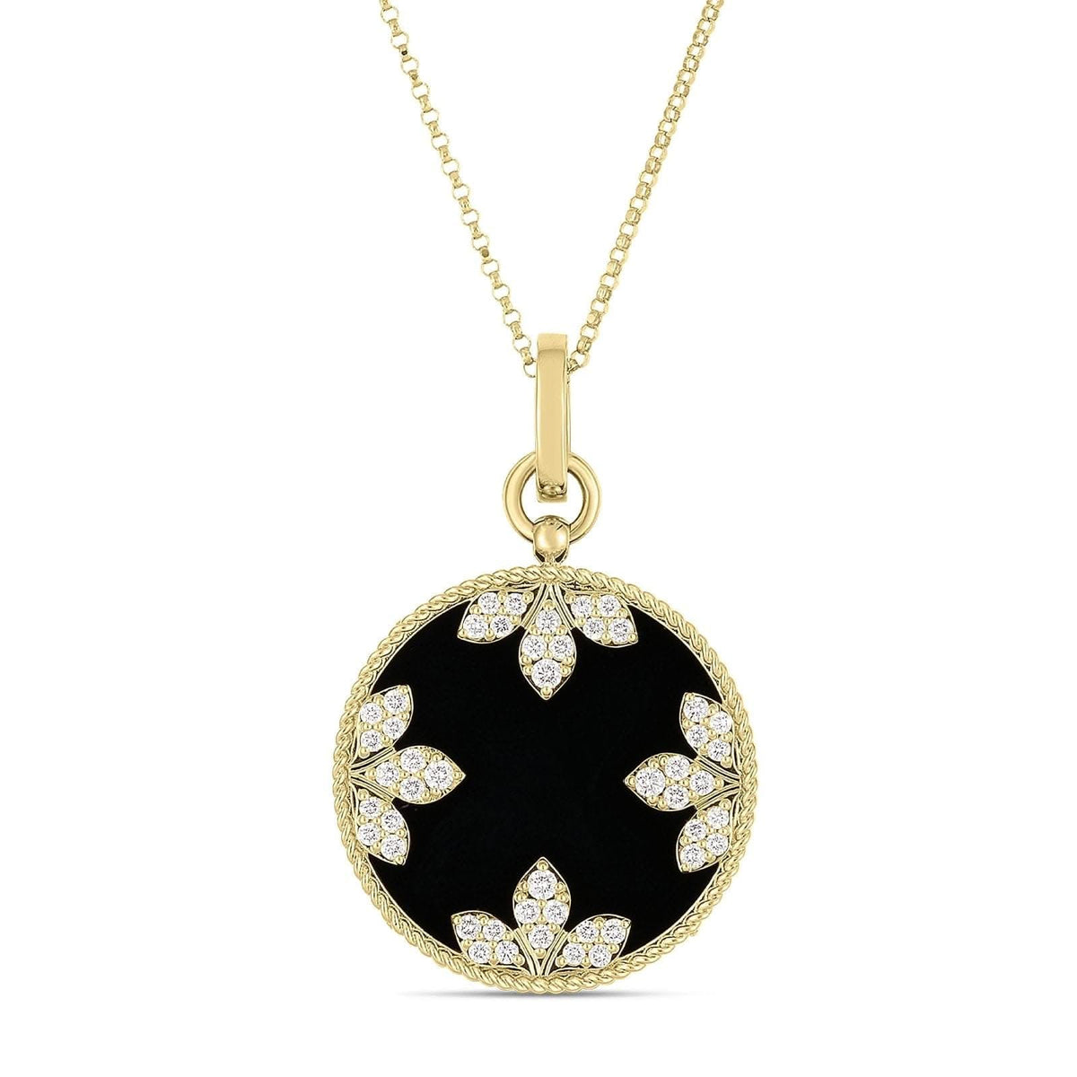 ROBERTO COIN Black Jade Diamond Medallion