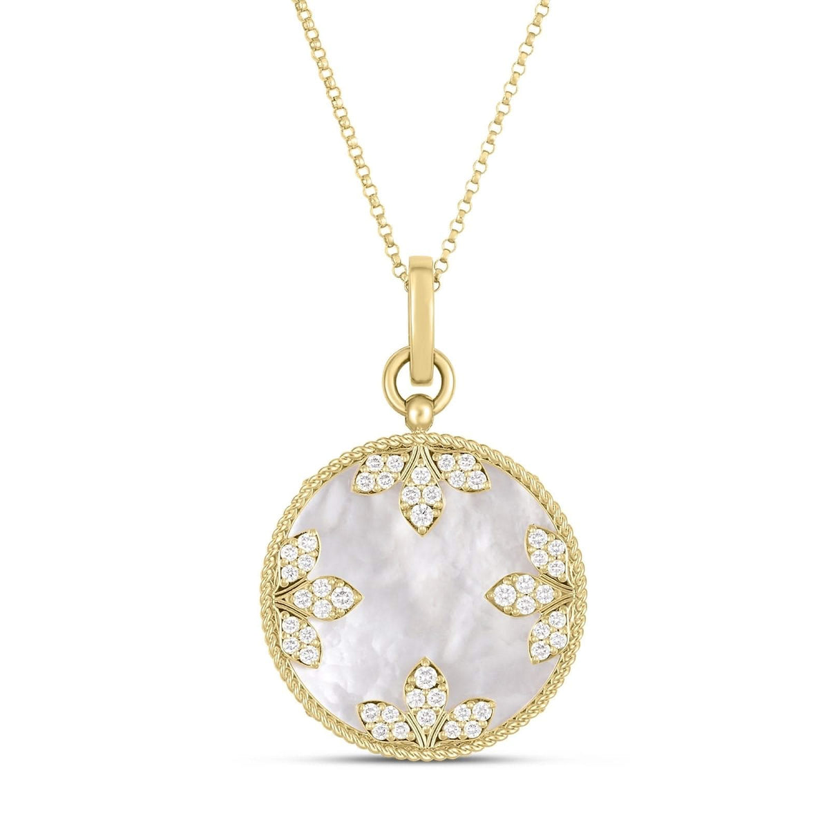 ROBERTO COIN Mother of Pearl Diamond Medallion