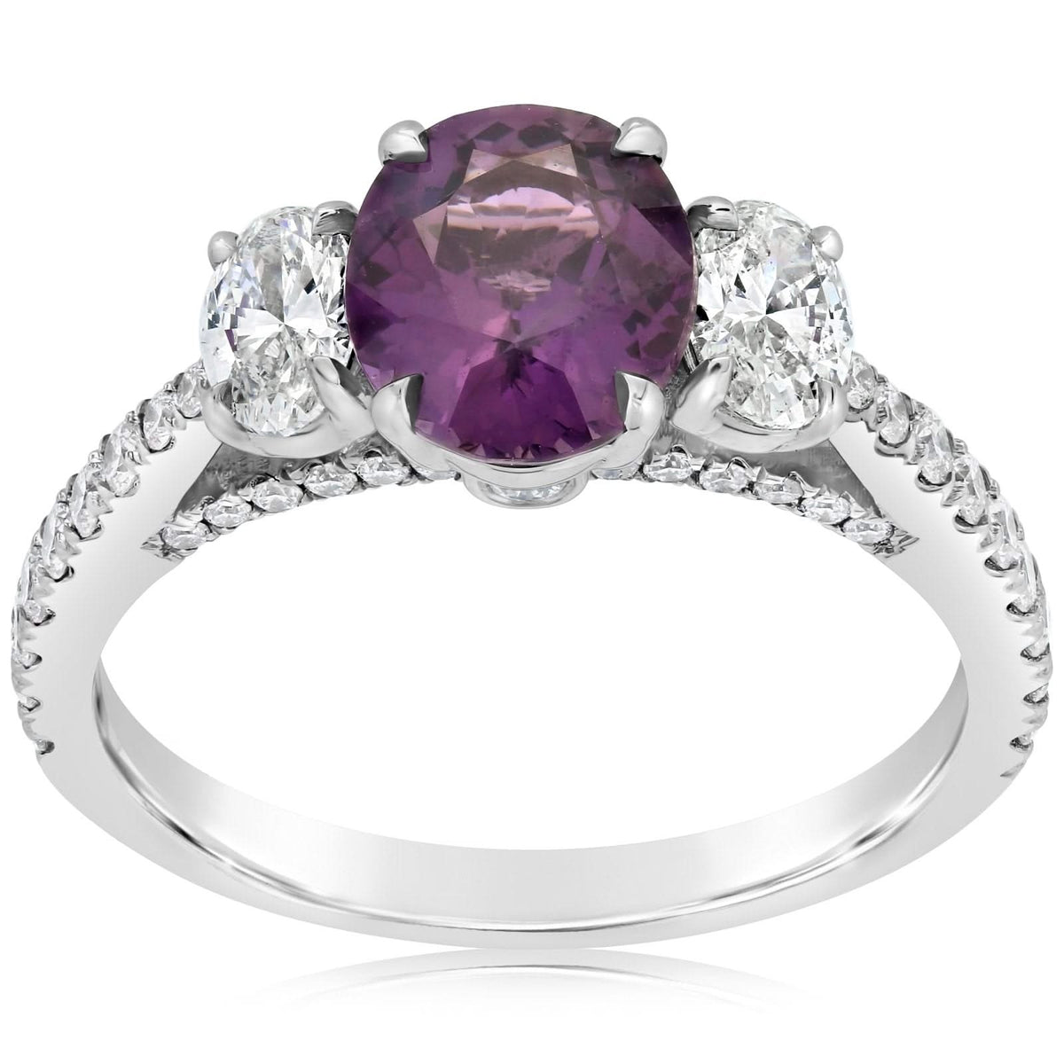 Lavender Sapphire & Diamond Ring