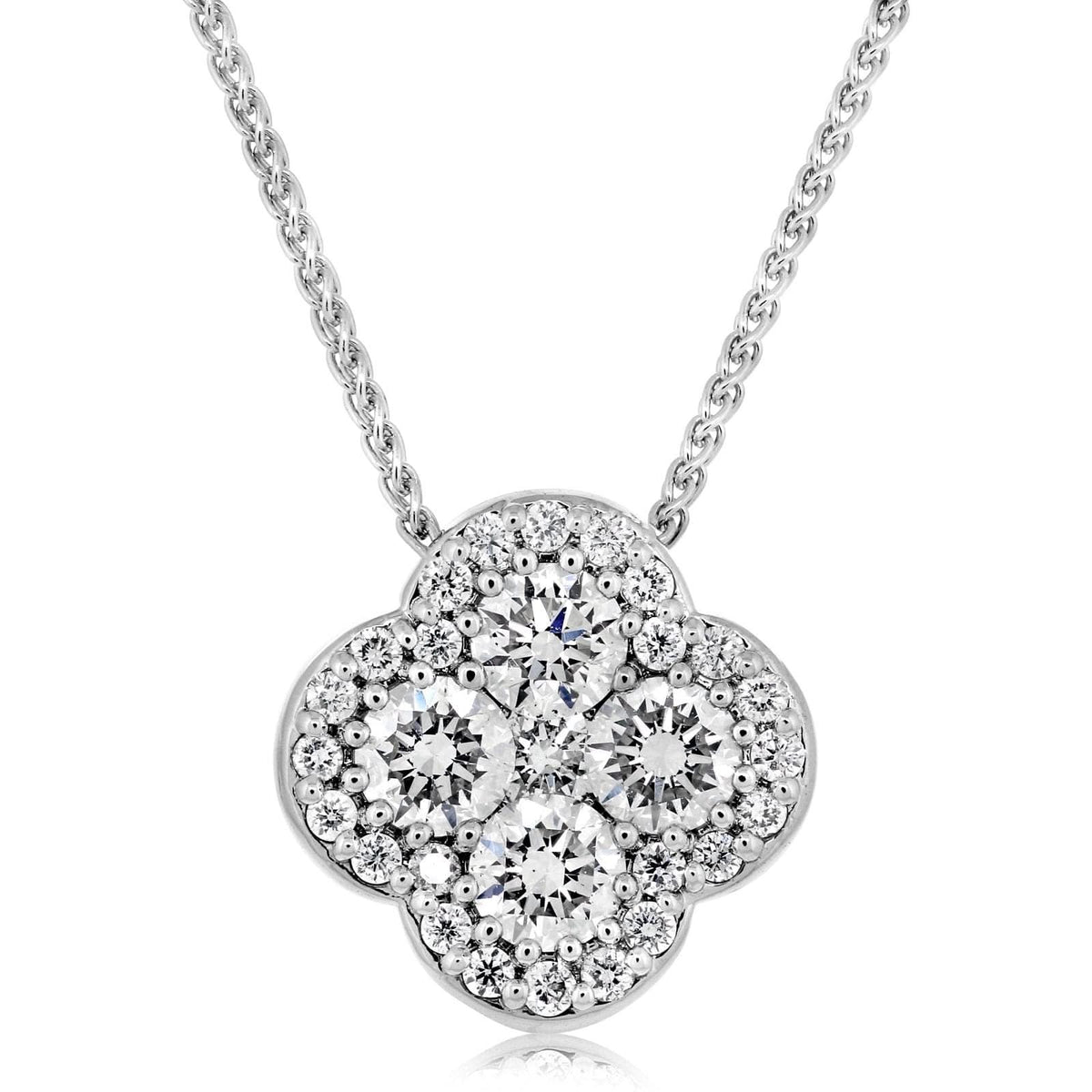 Diamond Flower Pendant