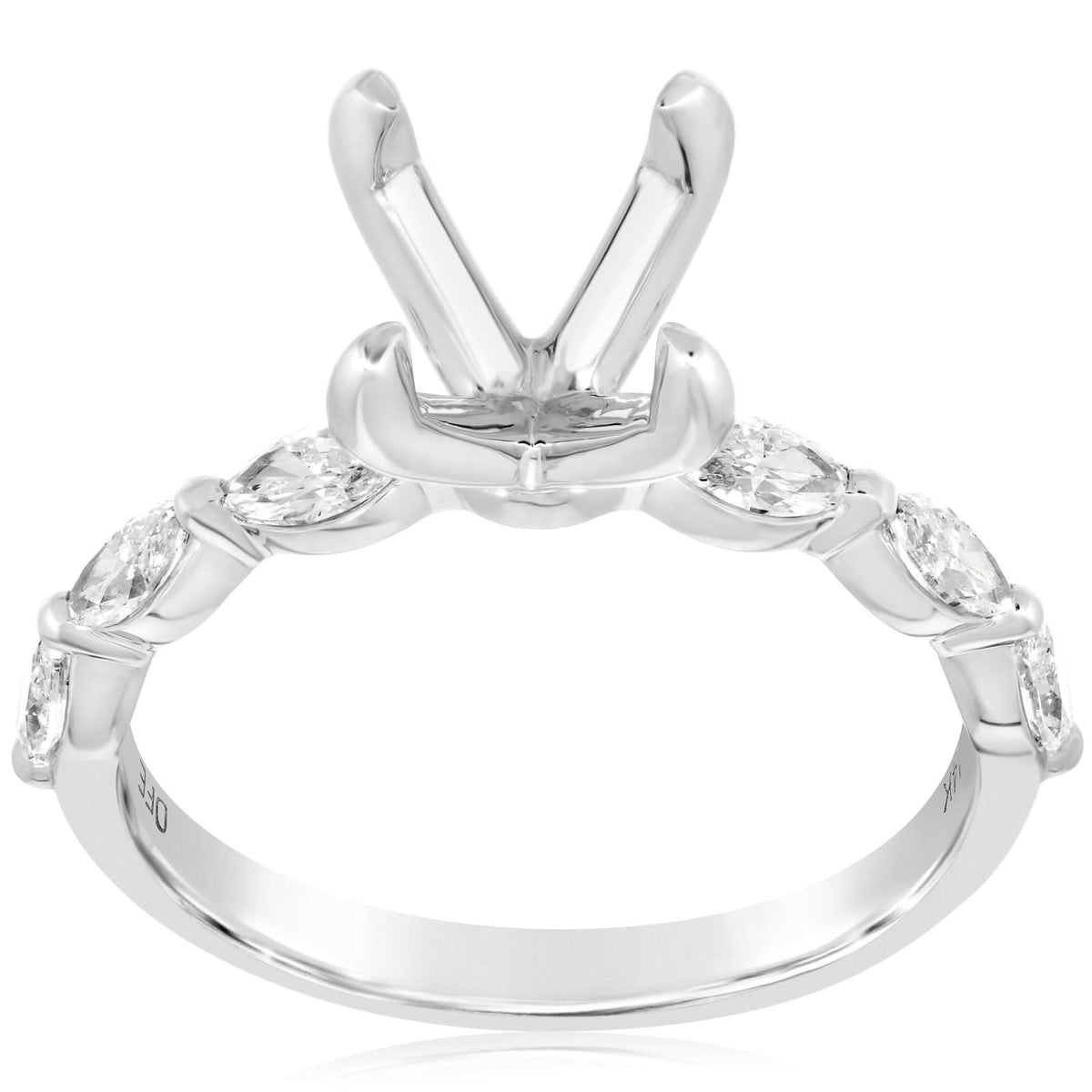 Marquise Shank Diamond Engagement Ring Setting