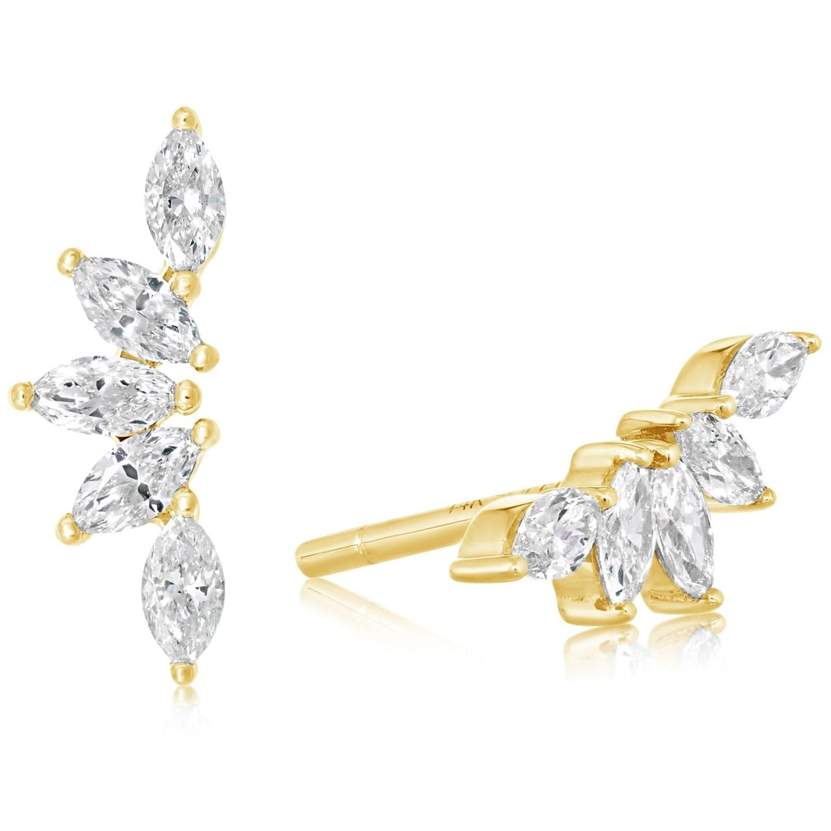 Marquise Diamond Stud Earrings