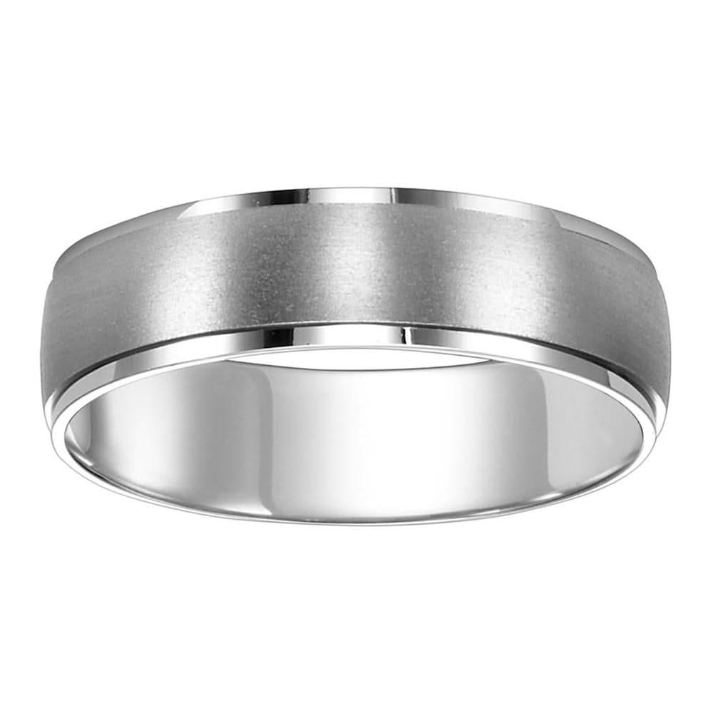 Satin & High Polished Mixed Finish Wedding Band