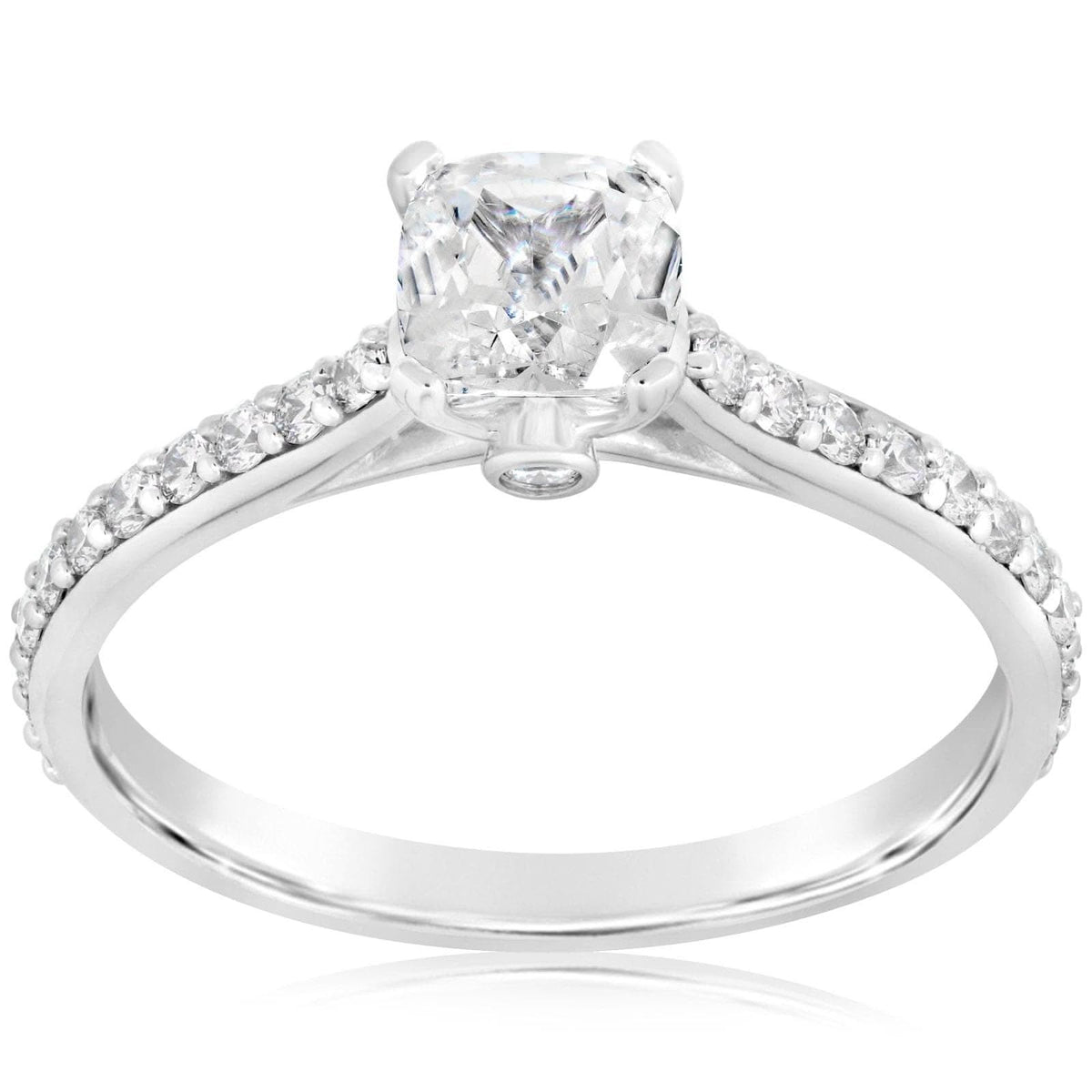 Cushion Cut Diamond Engagement Ring Setting