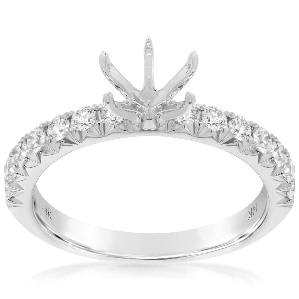 Five Prong Round Diamond Ring Setting