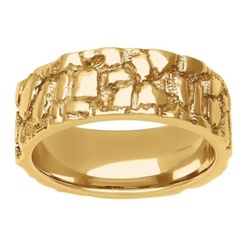 8mm Golden Nugget Wedding Band