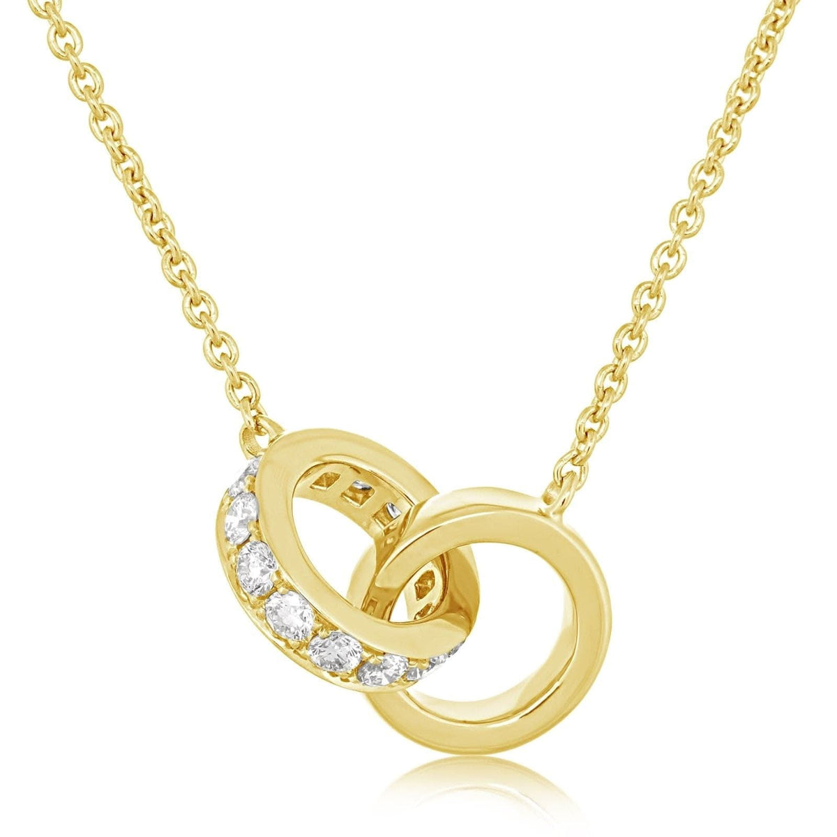Diamond Circle Link Necklace
