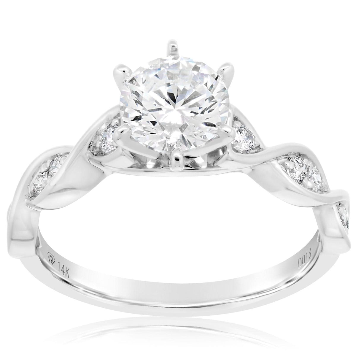 Twist Round Diamond Engagement Ring Setting