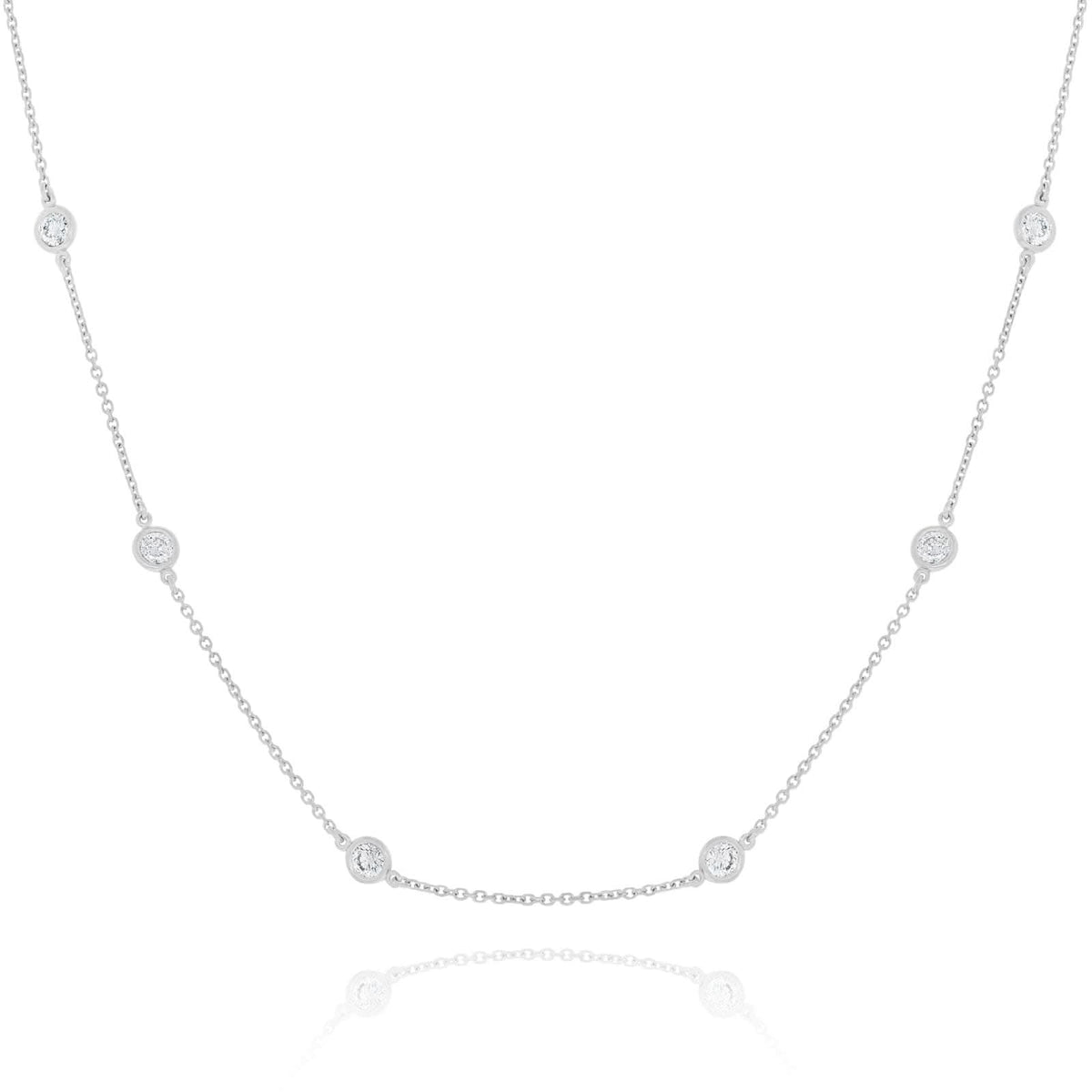 1 1/3 Carat Diamond by the Inch Necklace
