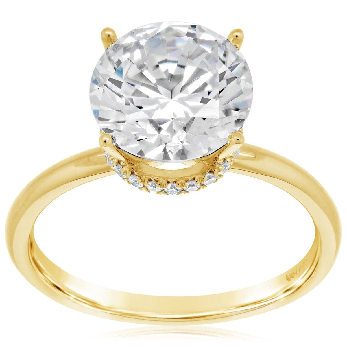 Hidden Halo Diamond Engagement Ring Setting