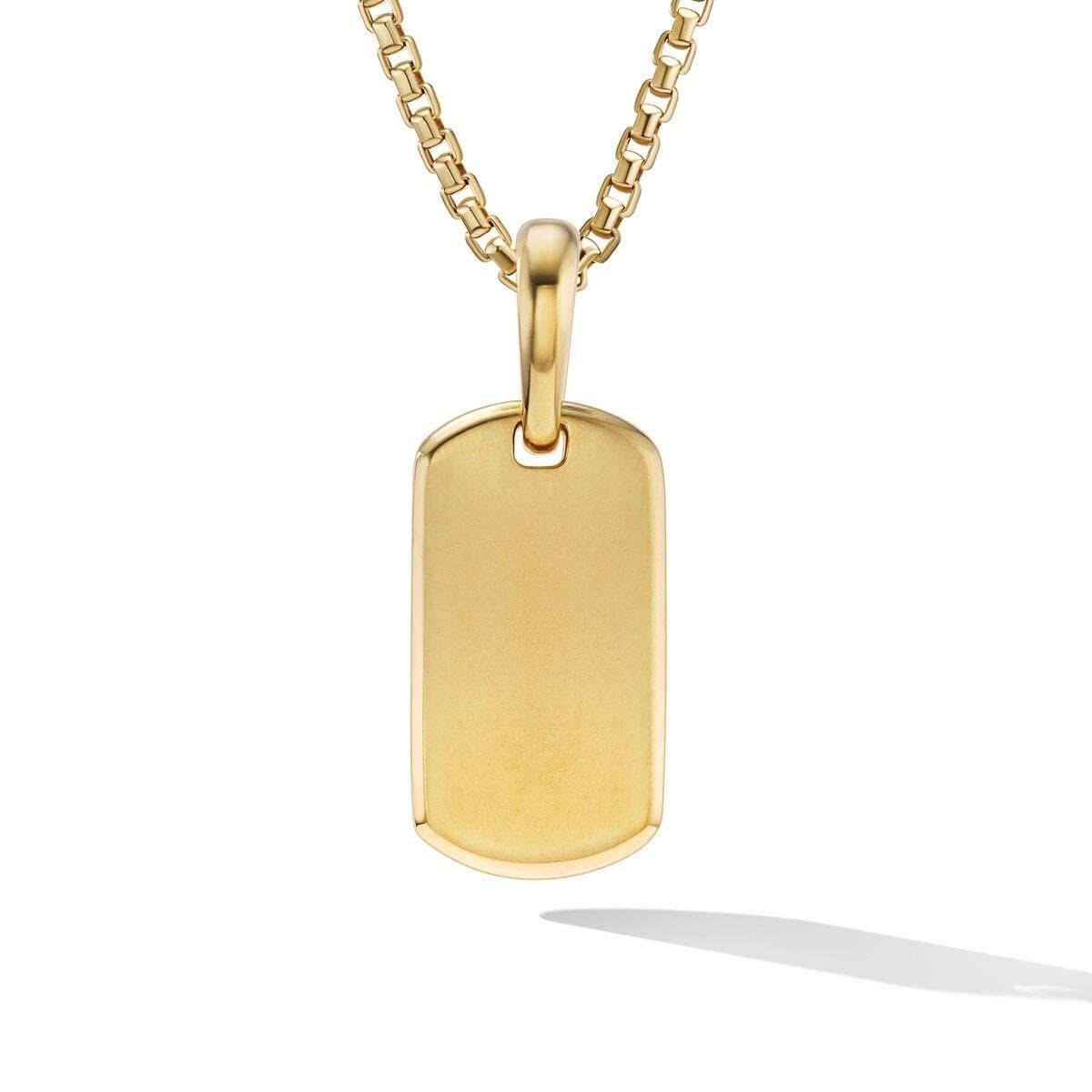 DAVID YURMAN Chevron Tag in 18K Yellow Gold, 21mm
