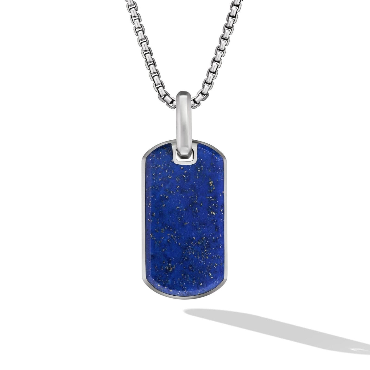 DAVID YURMAN Chevron Tag in Sterling Silver with Lapis Lazuli, 27mm