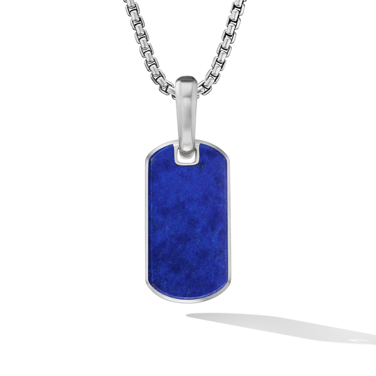 DAVID YURMAN Chevron Tag in Sterling Silver with Lapis Lazuli, 21mm