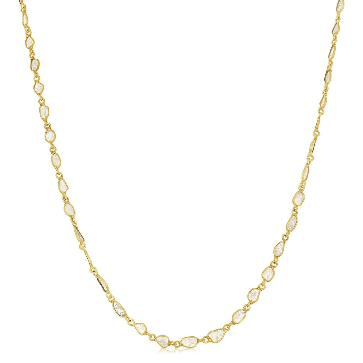 JILL DUZAN 18'' Sliced Diamond Necklace