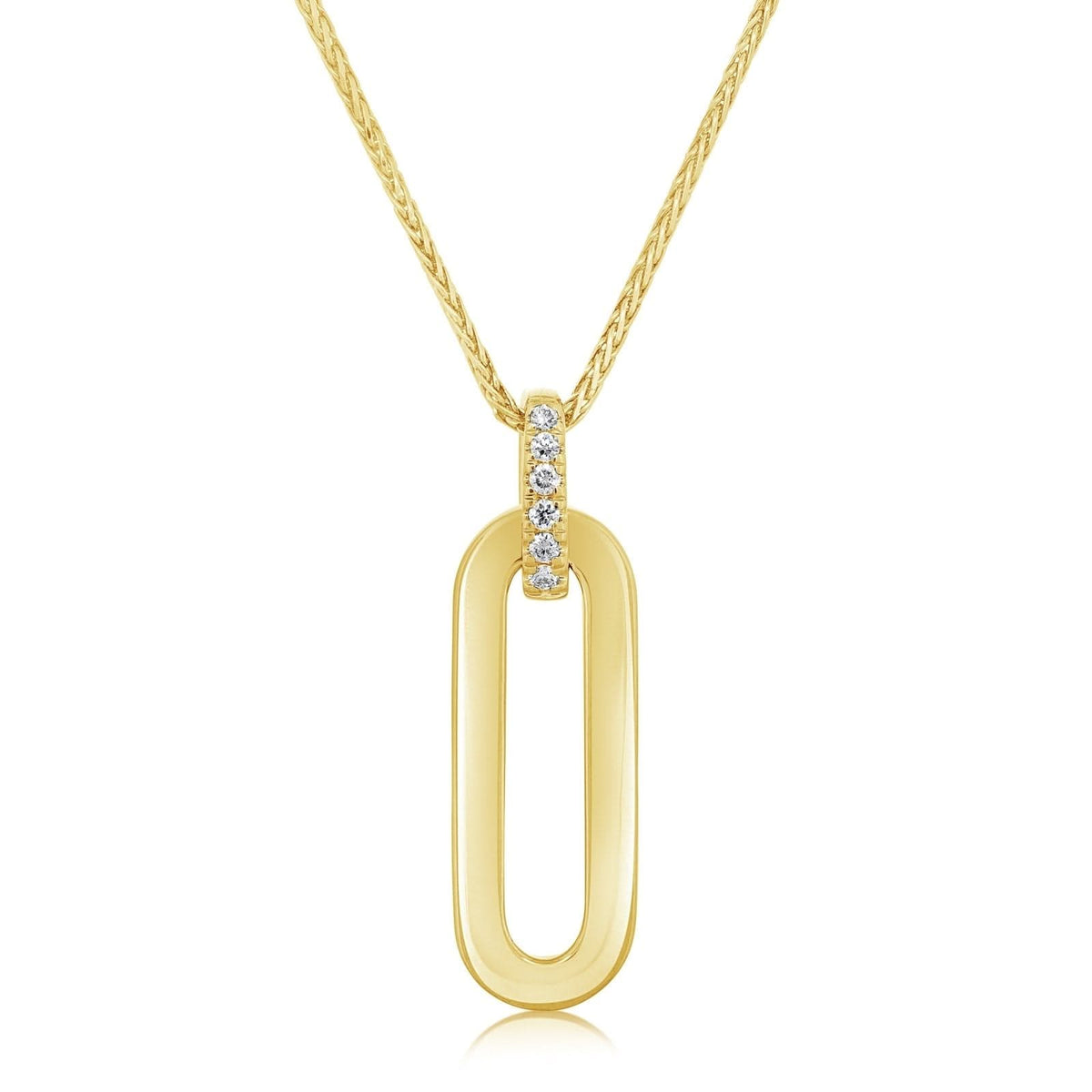 18'' Diamond Link Pendant Necklace