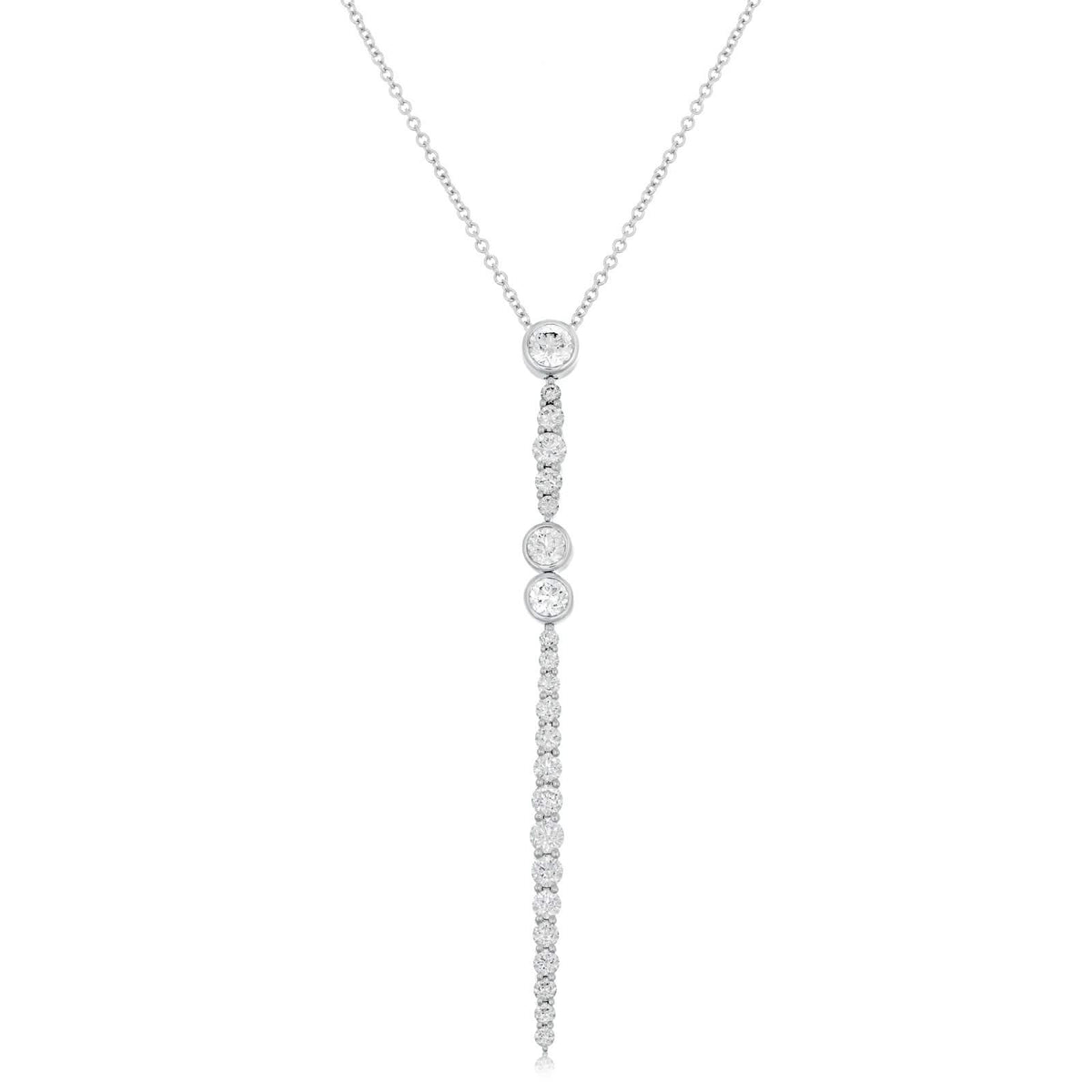 18'' Diamond Bar Pendant Necklace
