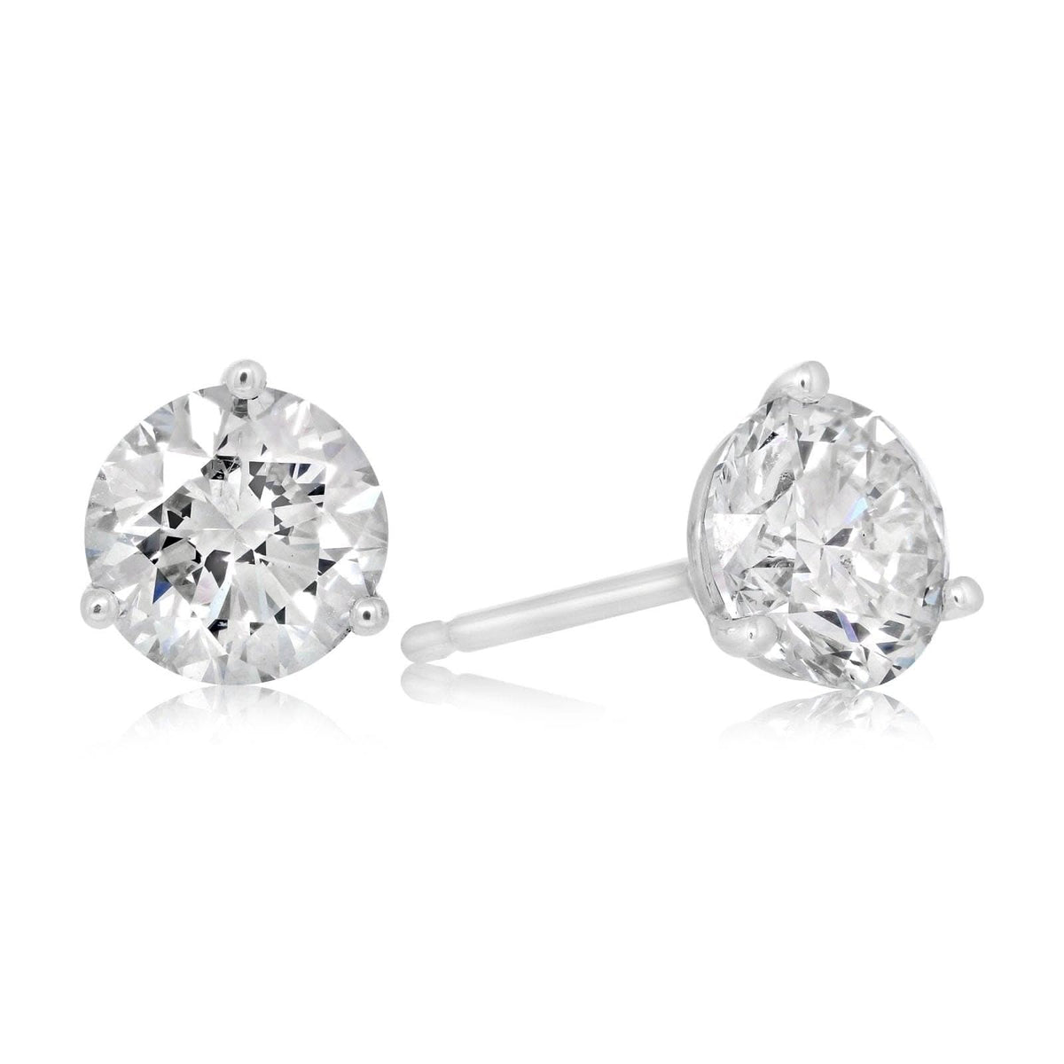 1.41 Carat Diamond Stud Earrings