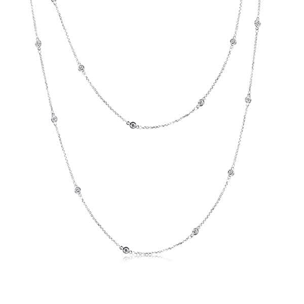 2/3 Carat Diamond by the Inch Necklace