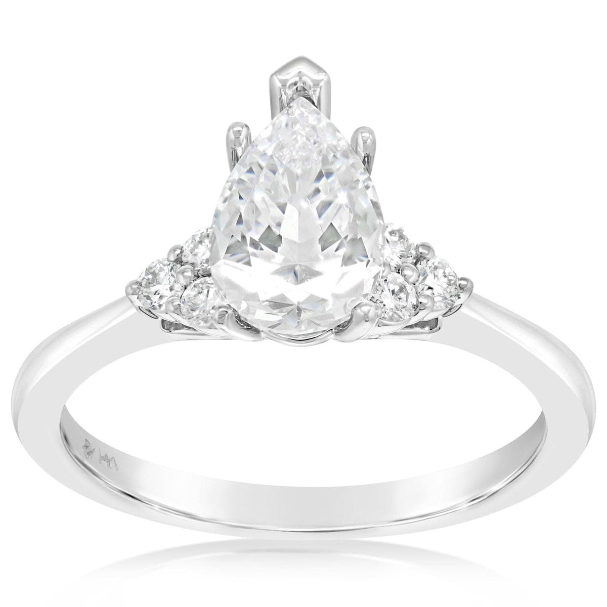 Trio Cluster Diamond Engagement Ring Setting
