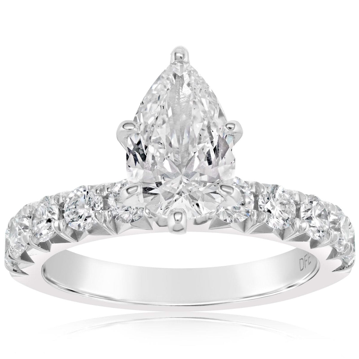 Diamond Engagement Ring Setting with 1.00 Carat Side Stones