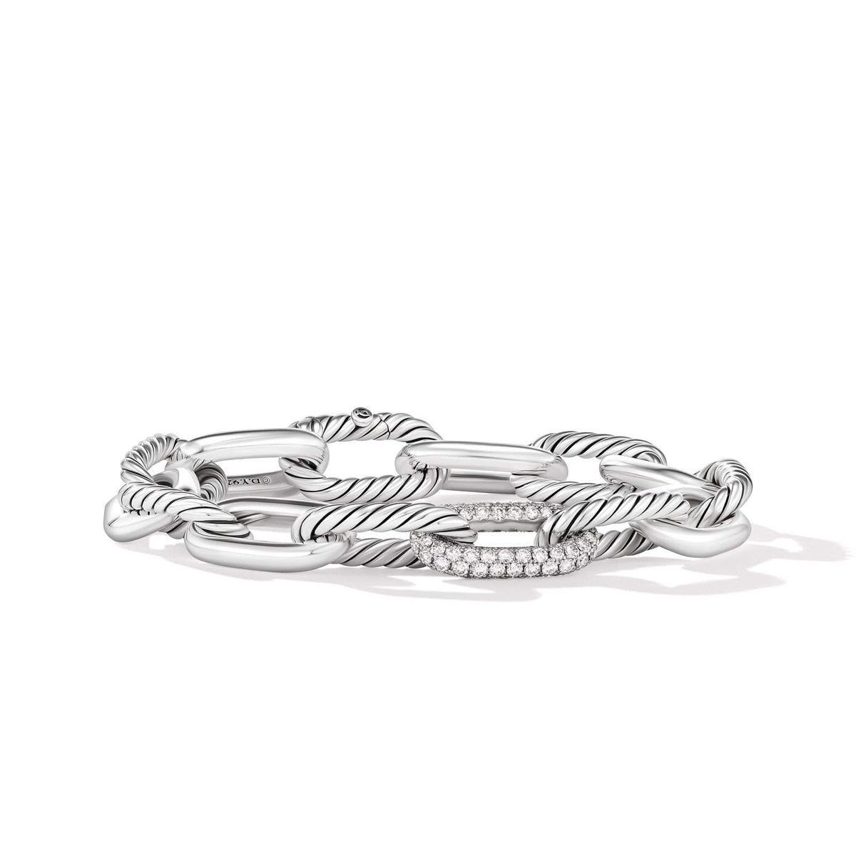 DAVID YURMAN DY Madison® Chain Bracelet in Sterling Silver with Diamonds, 11mm