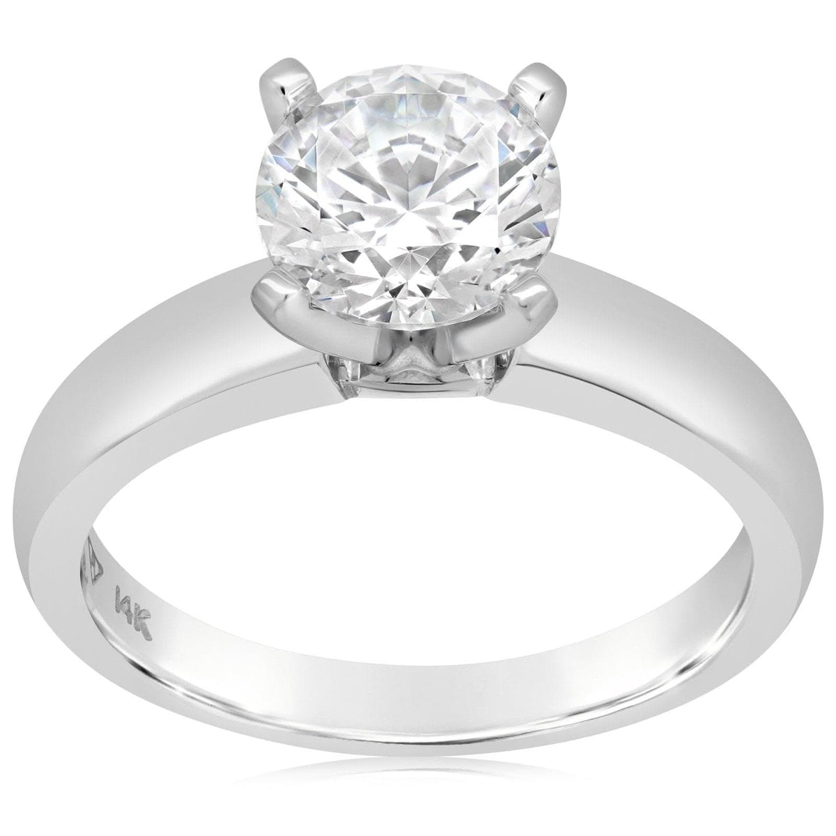 White Gold Round Solitaire Ring Setting